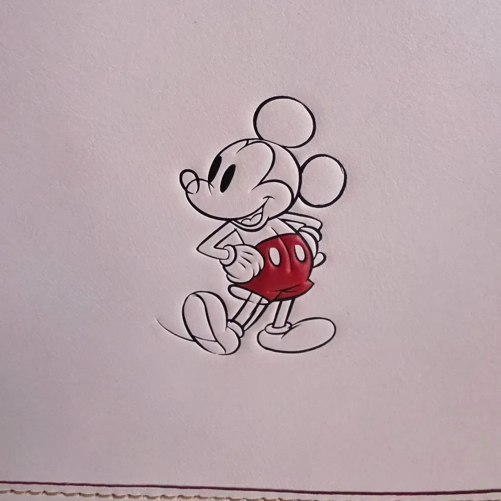 Coach Disney Mickey Mouse Chalk White Saddle Bag NEW Limited Edition